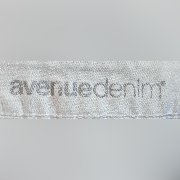 Avenue Denim Women's Capri Size 14 White Cropped Jean Pants Summer - Picture 6 of 8